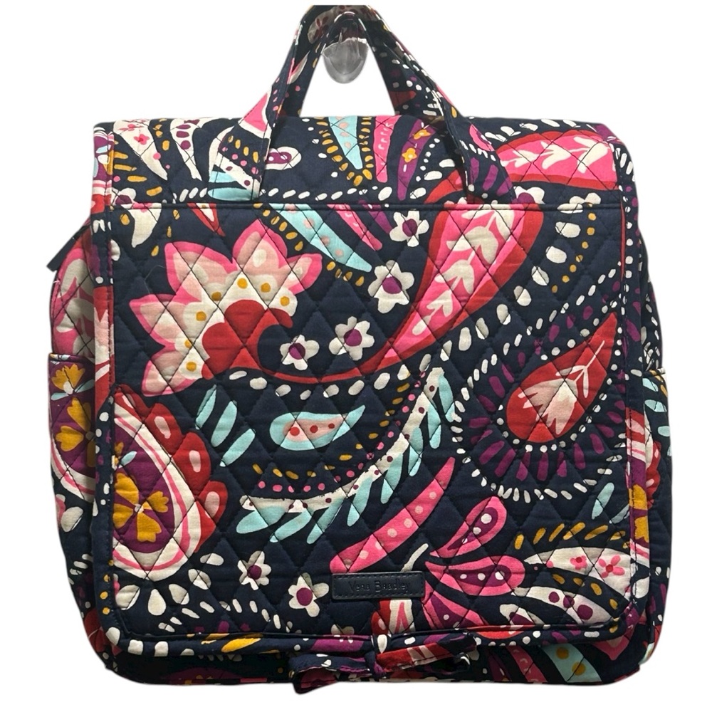 Vera Bradley Grand Hanging Organizer Quilted Travel Bag, Painted Paisley Pattern